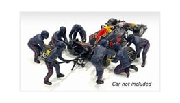 American Diorama 38387 Figures - F1 Set 2 2020 - Diorama Pit-Stop Set 7 x Meccan