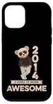 Coque pour iPhone 12/12 Pro Ours en peluche original Awesome 11e anniversaire garçon fille 2014