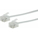 Sedea - Câble ADSL/Modem Plat RJ11 téléphonique mâle/mâle blanc 2 mètres 913082