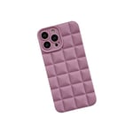 Coque silicone à carreaux pour iPhone 13 Pro, Pourpre - [Popularité] [Protection de la caméra] [Résistant aux chutes et aux chocs], Case de Protection Complète du Corps pour iPhone 13 Pro 6,1 Pouces