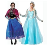 Vuxen Prinsessan Anna Elsa Kostym Jul Cosplay Fancy Dress Outfit[HK] Anna M