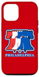 Coque pour iPhone 14 Pro Philly Liberty Bell Souvenir de vacances patriotique à Philadelphie