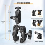 Nouvelle Super pince en métal avec tête sphérique 360,pince de bras magique avec vis ARRI de 1/4 ""3/8"" pour moniteur de caméra DSLR,tiges de micro lumineuses LED - Type Super Clamp B