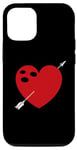 Coque pour iPhone 14 Pro Red Heart Bowling Team Bowler Cool Bowling Cool, entraîneur et joueur