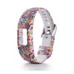 Garmin VivoFit 4 aktivitetsarmband mjuk mönstrad silikon reglerbar 210mm - Paisley mönster