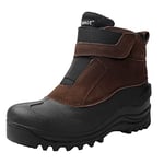 riemot Bottes de Neige Homme et Femme, Bottes de Randonnée Hiver Neige Imperméable y Antidérapant Chaussures de Trekking Outdoor Confortable Chaudes Boots de Marche, Hommes Marron EU 45/ UK 11