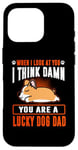 Coque pour iPhone 16 Pro Corgi You Are A Lucky Dog Dad Funny Puppy Dogs Lovers