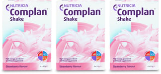 Complan Shake Strawberry Flavour 57g 4 Pack | Nutritional Supplement X 3