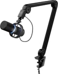 GXT 255+ Onyx Bras Micro Professionnel, Cardioïde, Filtre Anti-Pop - Microphone USB, LED, pour Podcast - Perche Micro Articulé pour Stream, Youtubeur - Micro Streaming Gamer - Noir