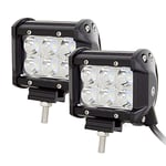 AUXTINGS 4 Pouces 10.2 cm 18W Barre Lumineuse de Conduite de Travail Spot LED de Travail Spot inondation Combo Faisceau DC 12V-24V 6000K Offroad Véhicules 4x4 ATV UTVS