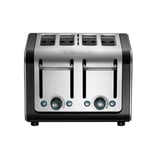 Dualit ARCHITECT 4 Slot Toaster, Black/Stainless Steel - 46505