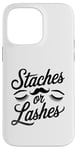 Coque pour iPhone 14 Pro Max Staches Or Lashes Genre Reveal Future Parent Dad Mom