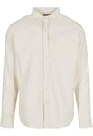 Urban Classics Men's Corduroy Shirt, whitesand, M