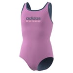 adidas Fille Sportswear U-Back Swimsuit Kids, preloved Purple/preloved Ink, 13-14 Years