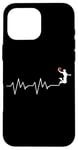 Coque pour iPhone 16 Pro Max Ballon de basket Battement de coeur Cadeau Joueur de Basketball