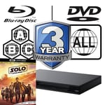 Sony Blu-ray Player UBP-X800M2 Zone Free MultiRegion 4K & Solo A Star Wars Story