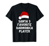 Christmas Santa's Favorite Harmonica Player Harmonicist T-Shirt