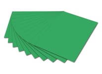 folia 6154 Lot de 10 feuilles de carton photo vert émeraude, 50 x 70 cm, 300 g/m², pour le bricolage et la création de cartes, images de fenêtre et pour le scrapbooking