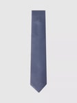 Reiss Ceremony Textured Silk Tie, Airforce Blue