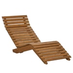 Solstol, Solstol, Trädgårdsstol, Relaxstol För Pool, Balkong, Upp Till 120 Kg, Massivt Trä, Teak, 66X170X77Cm