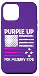 iPhone 12 mini Purple Up US Flag Fighter Jet Military Kids Military Child Case