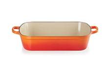 Le Creuset Plat Signature Rectangulaire en Fonte Émaillée, 37 cm, 6,6 L, 4,74 kg, Volcanique, 20184370902422