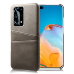 Huawei P40 Pro skal med korthållare - Silver/Grå