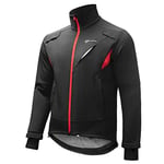 ROCKBROS Veste Polaire Hiver Homme Femme Chauffante Coupe-Vent Imperméable Réfléchissant Vélo VTT