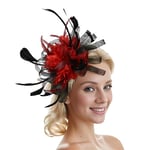 SJTJSPX Fascinator Chapeau Femme Fille Chapeau Bibi Accessoires Cheveux Maille Filet Chapeau Mariage Elegant Voile Bandeau Clip Serre-tête Mariée Chapeaux de Église Tea Party Cocktail Royal Ascot