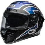 Mc hjälm bell - Race star dlx flex xenon glans orion svart blå small carbon