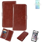 CASE FOR Oppo Reno8 Pro+ BROWN FAUX LEATHER PROTECTION WALLET BOOK FLIP MAGNET P