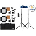 Dörr LED Video Light DLP-1000 Bi-Color KIT akuilla