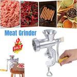 Meat Grinder Mincer Stuffer Hand Manual Sausage Filler Sauce Machine Multi