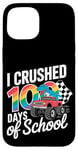 iPhone 15 100 Days Of School Monster Truck T Rex Dinosaur Boys Kids Case