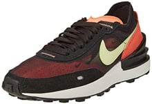 NIKE Women's W Waffle ONE Sneaker, Black/Lime Ice/Magic Ember, 4.5 UK