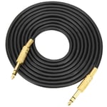 Jarchii 3 Meters/10 Meters 6.35 Audio Cable, 6.35mm Studio Cable, for TV, computer, CD player for stage studio household for 3.5mm playback device VCD, DVD, MP3(3m)