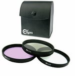 Ex-Pro® 72mm Professional Multi Coated Glass Lens Filter Kit, UV, CPL Polarising