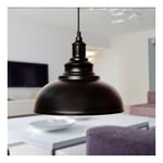 Axhup - Suspension Luminaire Industrielle Vintage Rétro E27 29cm Plafonnier Lustre Abat-jour Métal Noir 2PCS