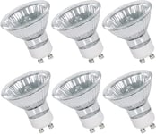 Comyan GU10 Halogen Bulbs 50W 230V GU10 Halogen Spotlight Bulbs 450lm 2800K Warm White 40° Beam Angle GU10 Bulbs for Ceiling Lights Dimmable - 6Pack