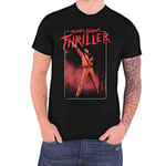 MICHAEL JACKSON Thriller White Red Suit T-Shirt Uomo L Nero (Black Black)