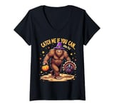 Womens Catch Me If You Can After Pie Thanksgiving V-Neck T-Shirt