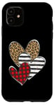 iPhone 11 Happy Valentines Day Love Cute Heart Cheetah Plaid Pattern Case