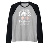 Life with Twins the ultimate Tag Team Twin Mom Raglan Baseball Tee