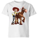 Toy Story 4 Jessie And Bullseye Kids' T-Shirt - White - 5-6 ans