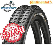 2  Continental Mountain King 26 x 2.3 Wired MTB Cycle Tyres & Presta Tubes