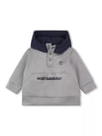 Timberland Baby Logo Contrast Hooded Sweatshirt, Light Grey