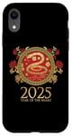 Coque pour iPhone XR Nouvelle année chinoise du serpent 2025 Dragon Zodiaque