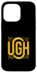 Coque pour iPhone 14 Pro Max University Varsity-Gold UGH ! Mood Varsity-Jaune Doré