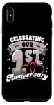 iPhone XS Max 1st Wedding Anniversary Celebrating 1 Year Matching Gift Case