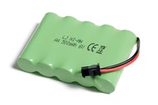 Batteri Ni-Mh 6V 500Mah (Ny Kontakt - Svart)